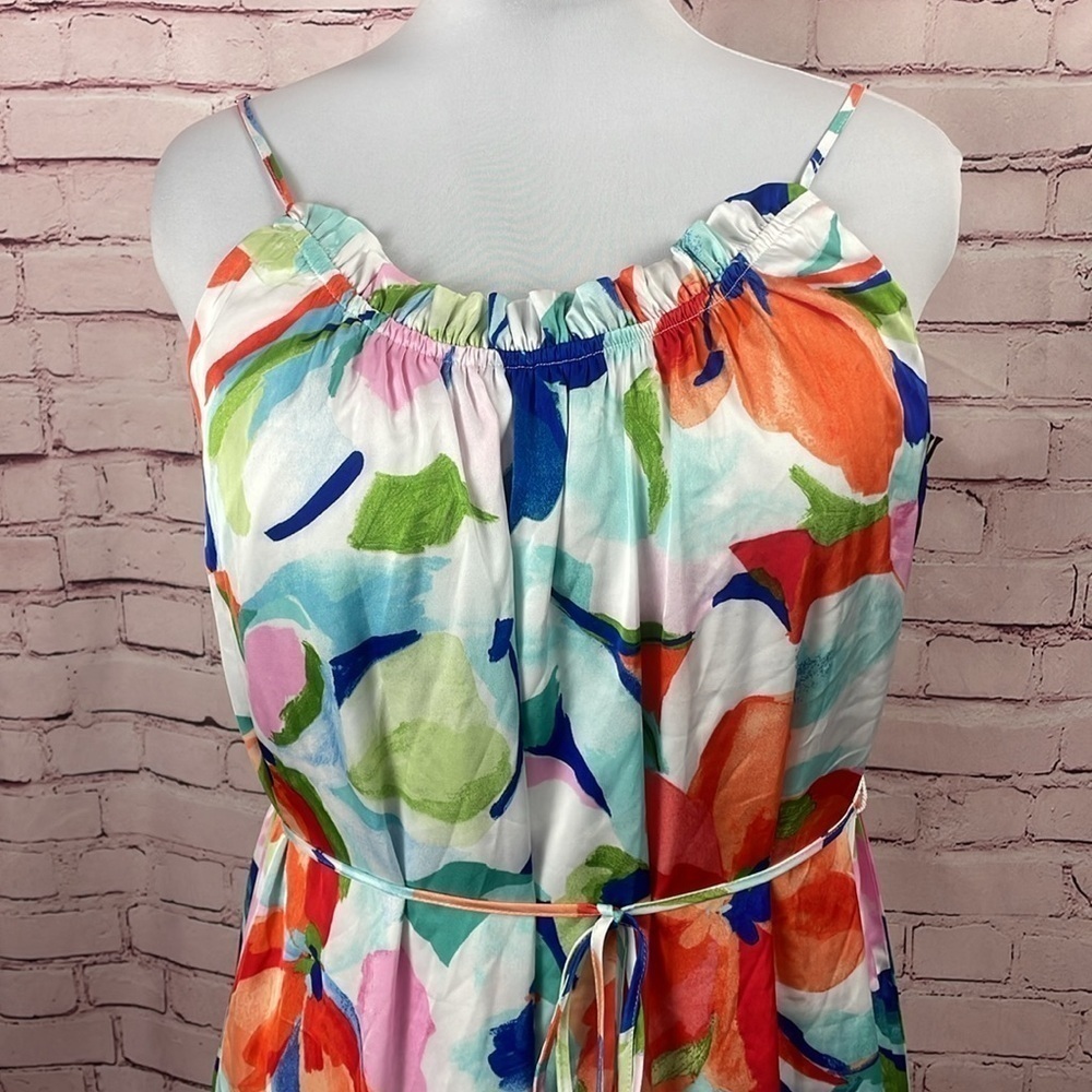 Nicole Miller Lined Maxi Dress with Adjustable Straps - Size Large - Picture 2 of 9